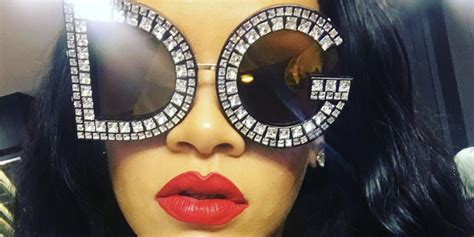 Rihanna Wears Dolce & Gabbana Sunglasses 